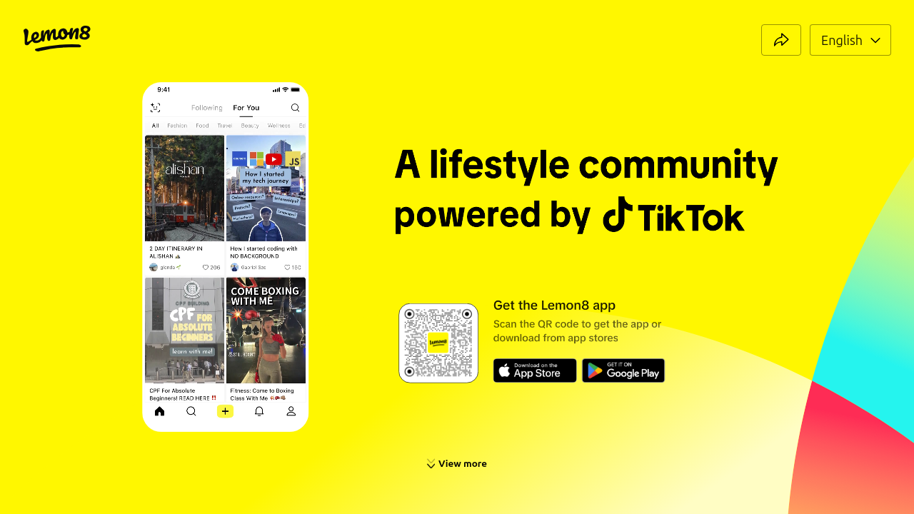 A screenshot of the Lemon8 app's homepage, showcasing content related to lifestyle, reading, and personal insights.