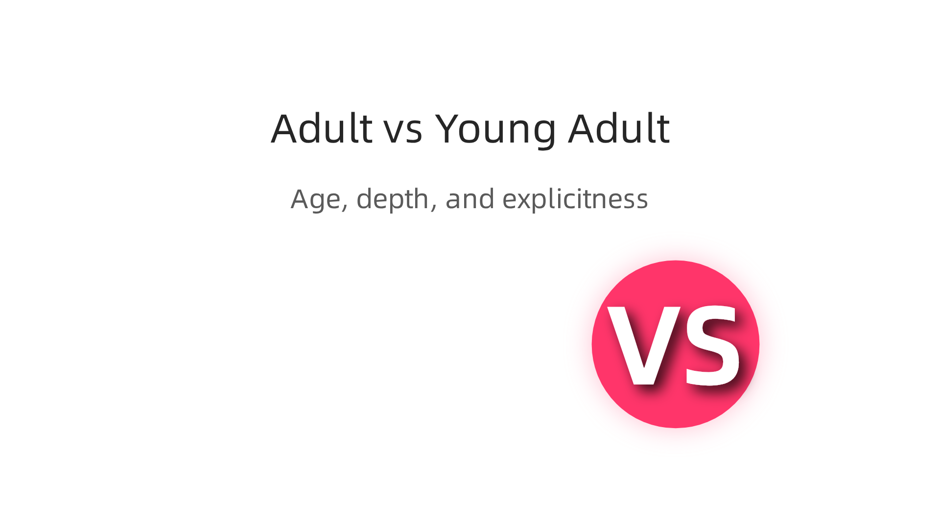 An infographic highlighting the key differences in appeal between adult and young adult gothic romance, focusing on character age, emotional depth, and explicit content.